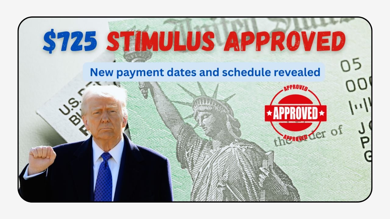$725 Stimulus Check Approved for July 2025 – Exact Payment Dates & Full Schedule Revealed